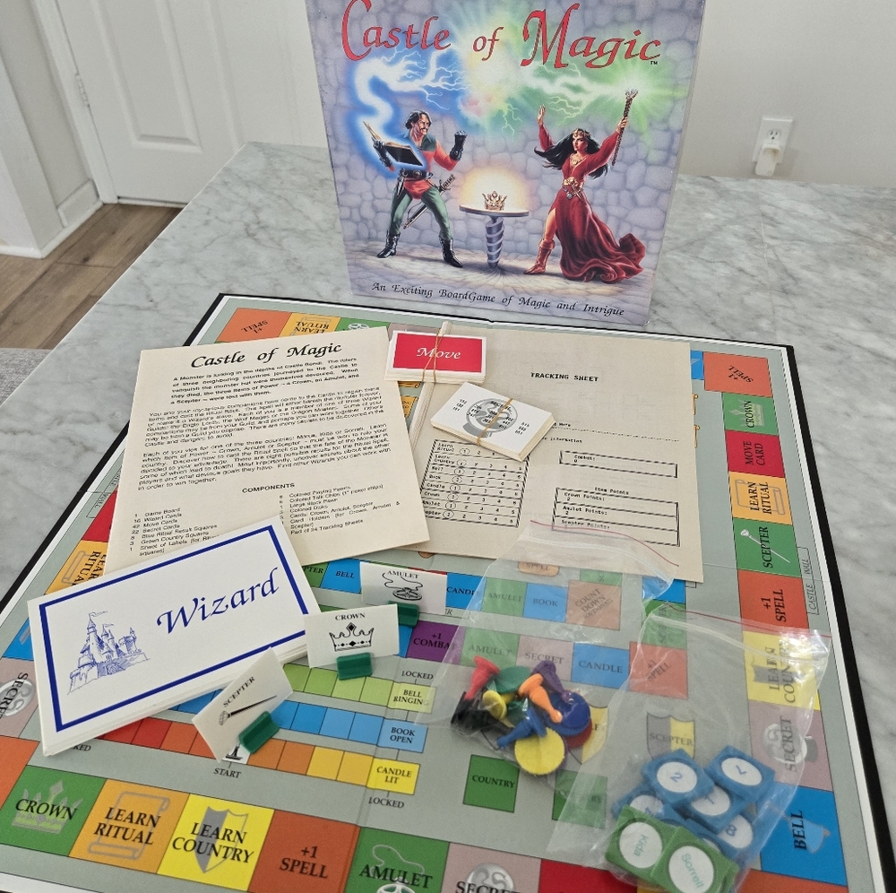 Vintage Castle of Magic Board Game Complete Fantasy Games Night RARE 80s Game